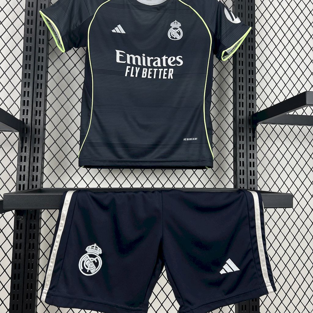 Real Madrid Jude Bellingham 5 Kids Away Soccer Jersey 2025-2026