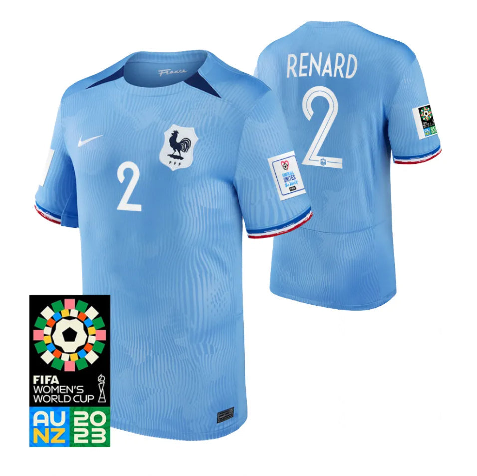 France Wendie Renard 2 Home Soccer Jersey World Cup 2023