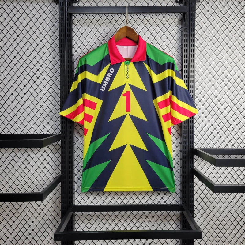 Classic and Retro Mexico Jorge Campos Goalkeeper Soccer Jersey - Red