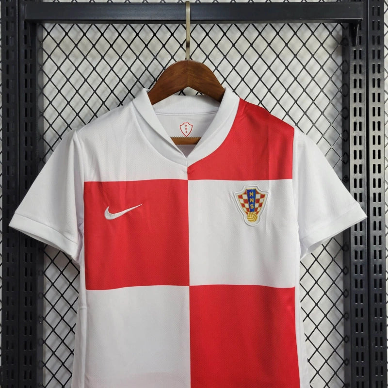 Croatia Kids Home Soccer Jersey UEFA Euro 2024