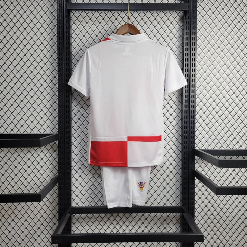 Croatia Kids Home Soccer Jersey UEFA Euro 2024