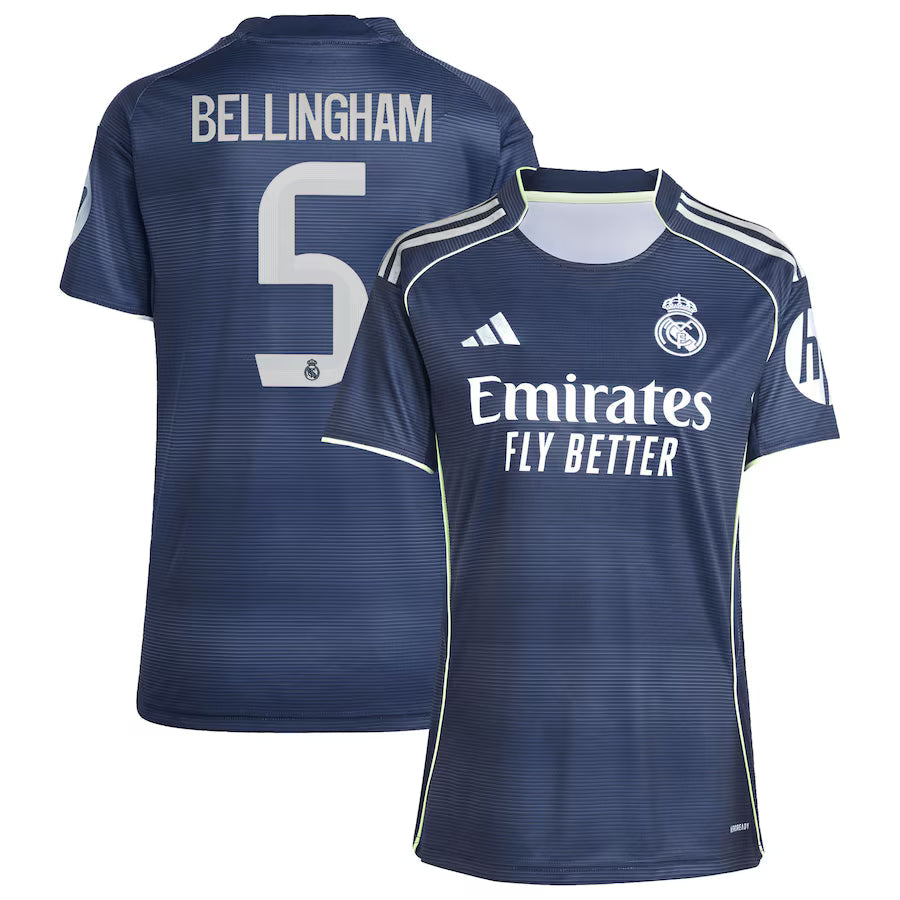 Real Madrid Jude Bellingham 5 Women's Away Soccer Jersey 2025-2026