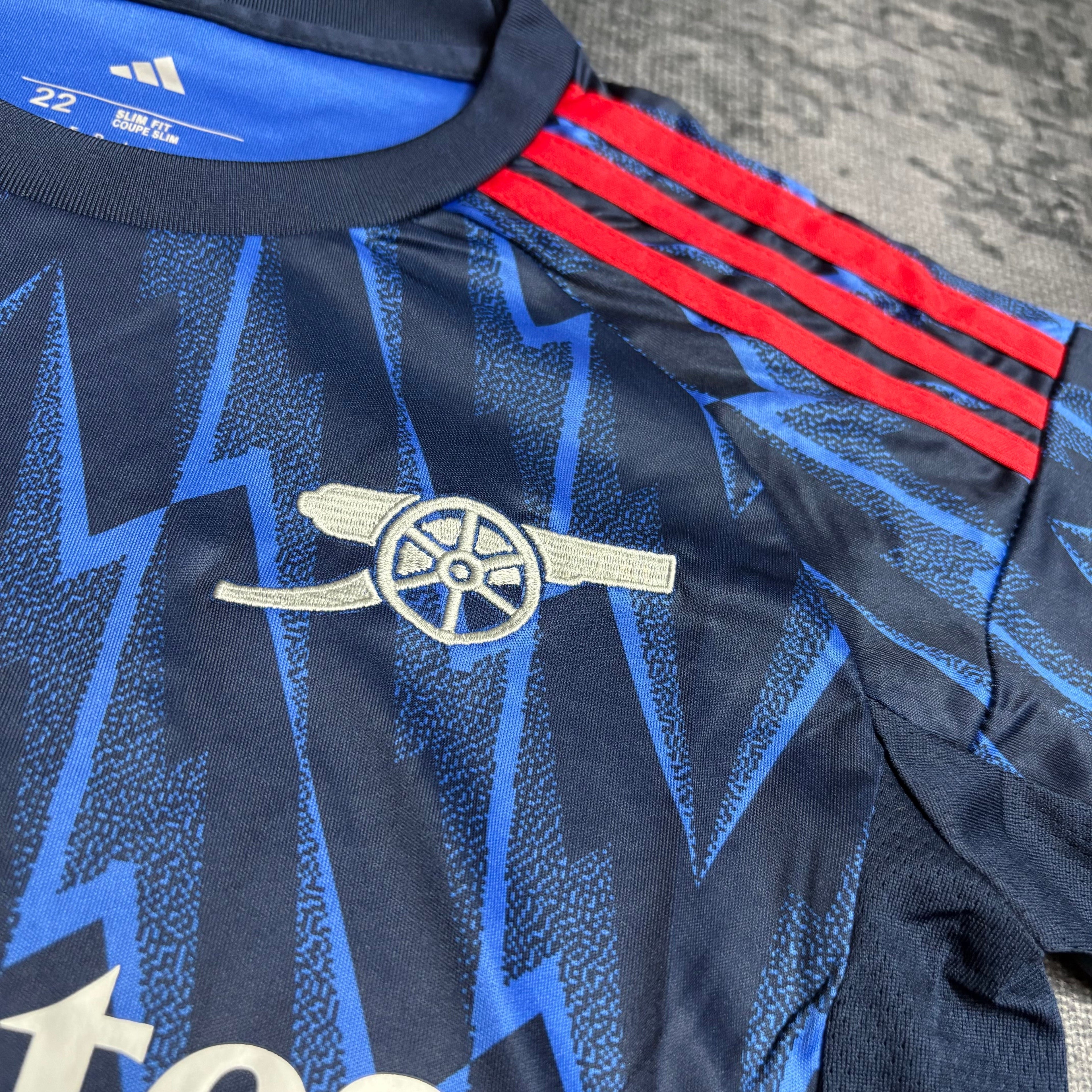 Arsenal Martin Ødegaard 8 Kids Away Soccer Jersey 2025-2026