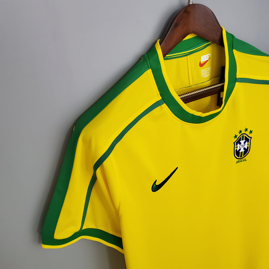 Brazil Home Retro Soccer Jersey World Cup 1998