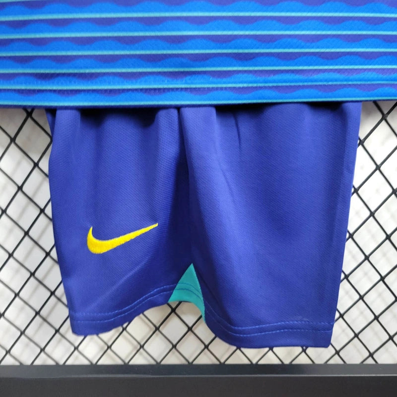 Brazil Kids Away Soccer Jersey 2024/25 - Blue