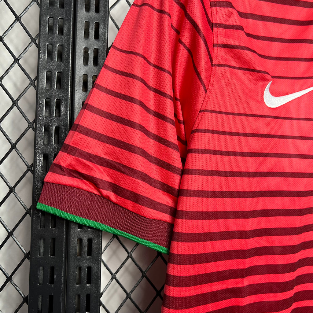 Portugal Retro Home Soccer Jersey World Cup 2014
