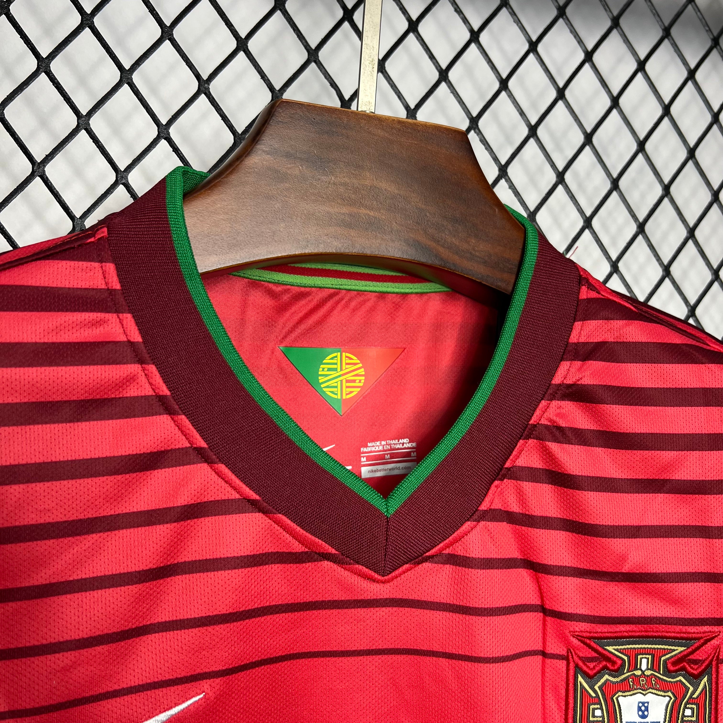 Portugal Retro Home Soccer Jersey World Cup 2014