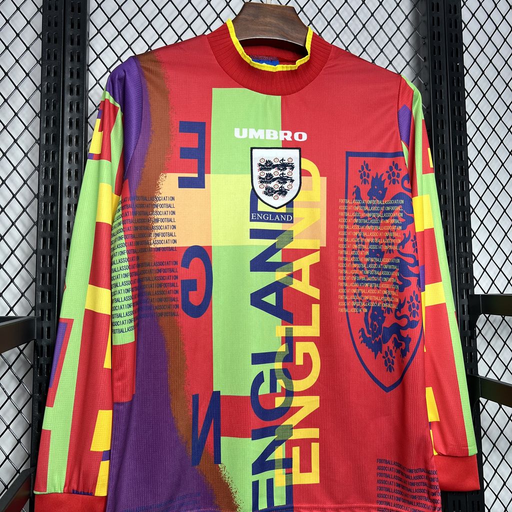 England Retro Long Sleeve Goalkeeper Soccer Jersey 1995-1996