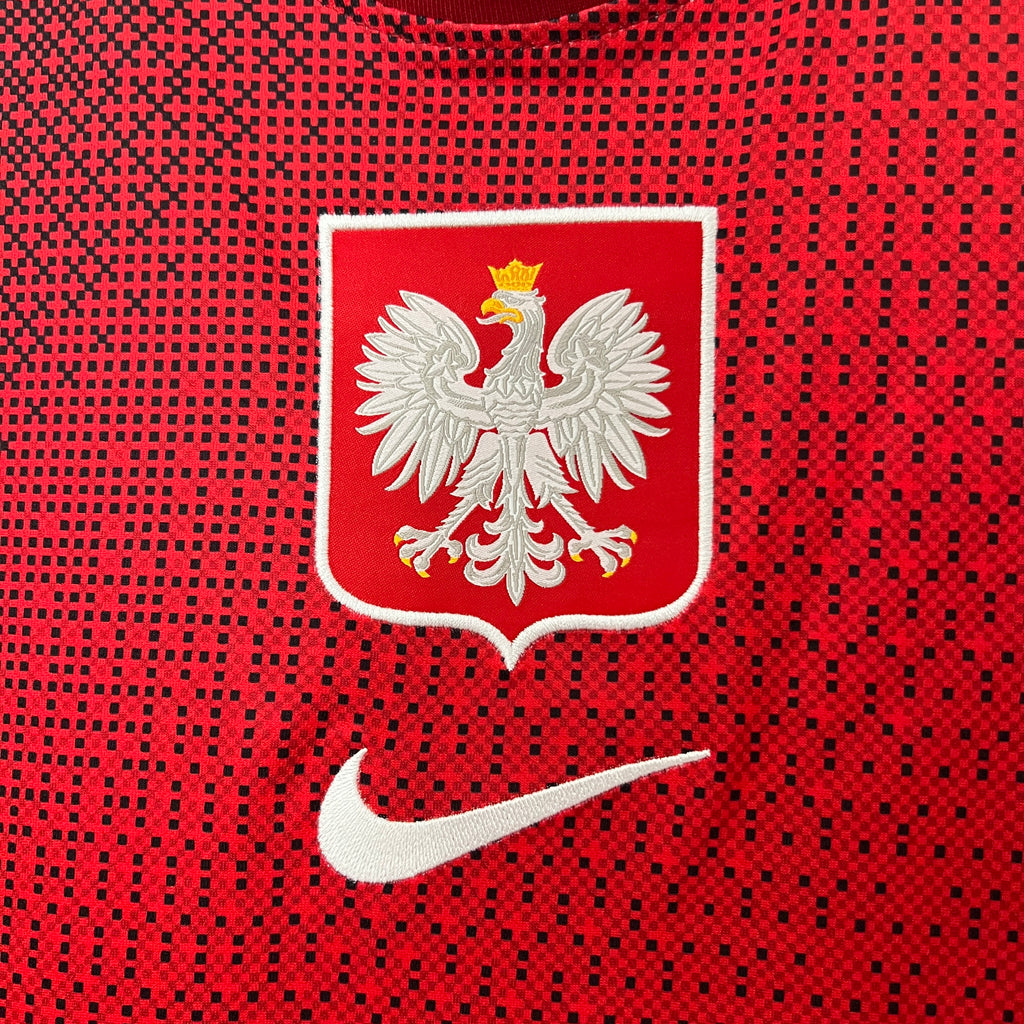 Poland Robert Lewandowski 9 Away Soccer Jersey Euro 2024
