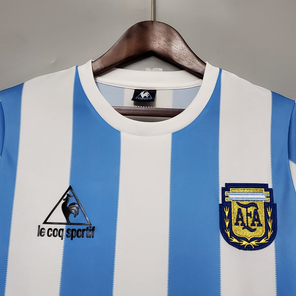 Argentina Home Retro Soccer Jersey World Cup 1986
