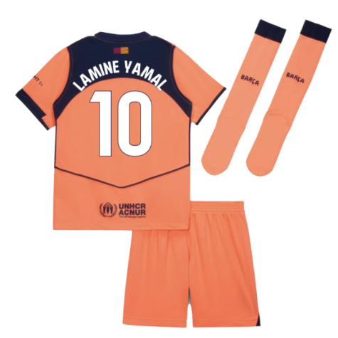 FC Barcelona Lamine Yamal 10 Kids Third Soccer Jersey 2025-2026