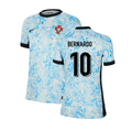 Women's Portugal Bernardo Silva 10 Away Soccer Jersey Euro 2024