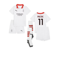 AC Milan Christian Pulisic 11 Kids Away Soccer Jersey 2024/25