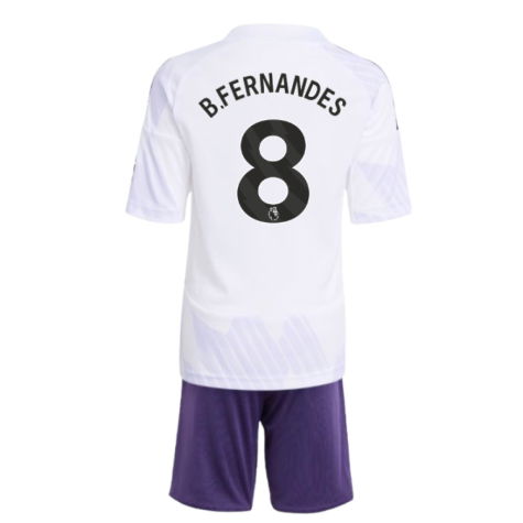 Manchester United Bruno Fernandes 8 Kids Away Soccer Jersey 2025-2026