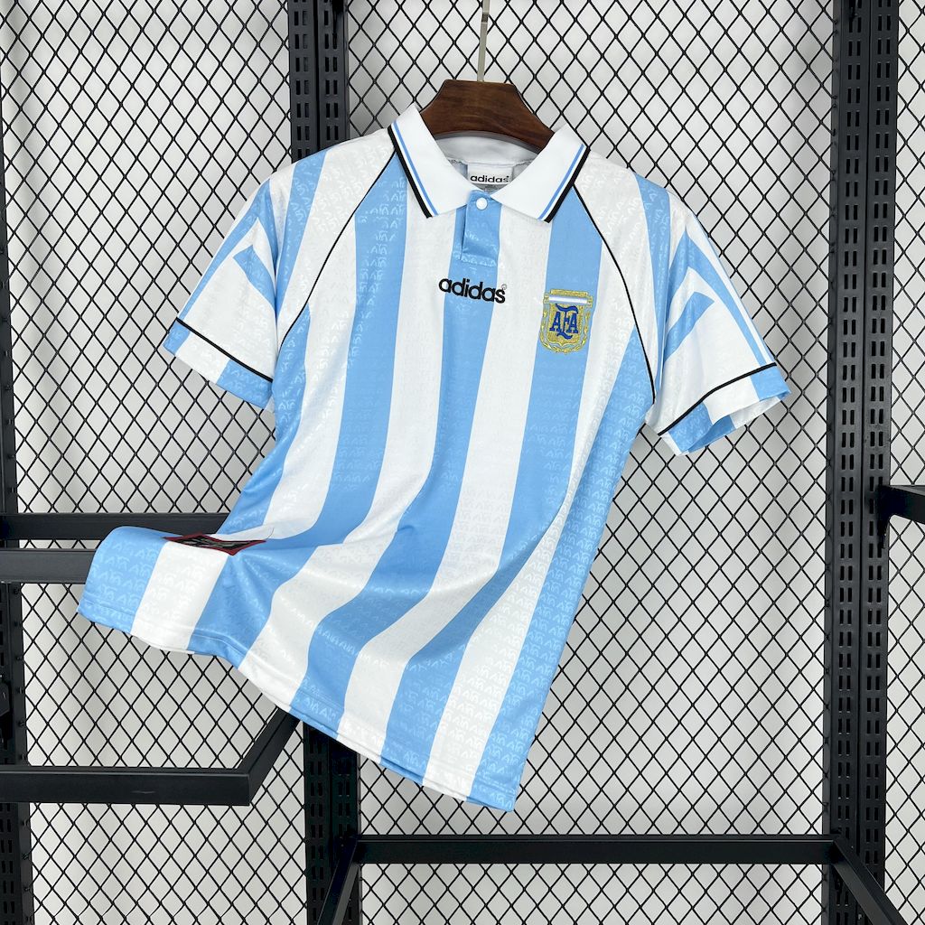 Argentina Home Retro Soccer Jersey World Cup 1998