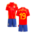 Spain Lamine Yamal 19 Kids Home Soccer Jersey Euro 2024