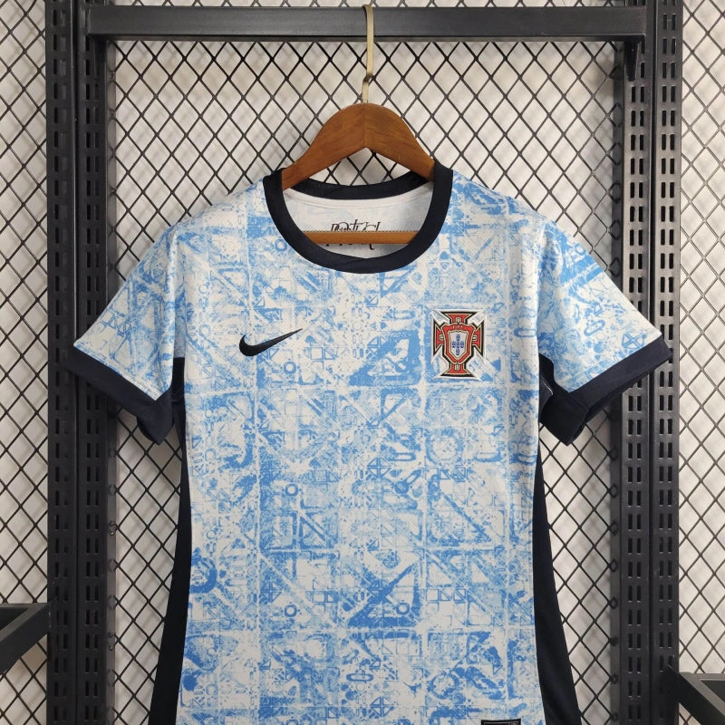 Women's Portugal Cristiano Ronaldo 7 Away Soccer Jersey Euro 2024