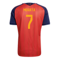 Spain Alvaro Morata 7 Home Soccer Jersey World Cup 2026
