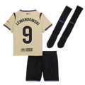 FC Barcelona Robert Lewandowski 9 Kids Away Soccer Jersey 2025-2026