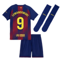 FC Barcelona Robert Lewandowski 9 Kids Home Soccer Jersey 2025-2026