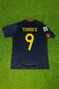 Spain Fernando Torres 9 Retro Away Soccer Jersey World Cup 2010