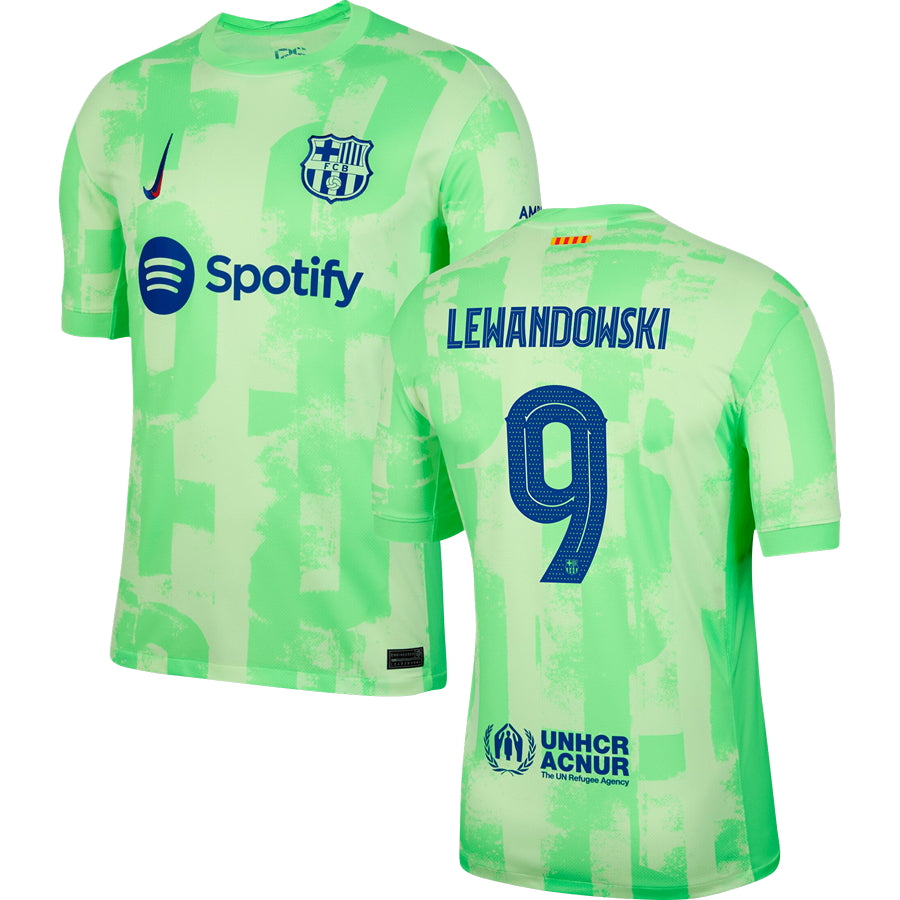 FC Barcelona Robert Lewandowski 9 Third Soccer Jersey 2024/25