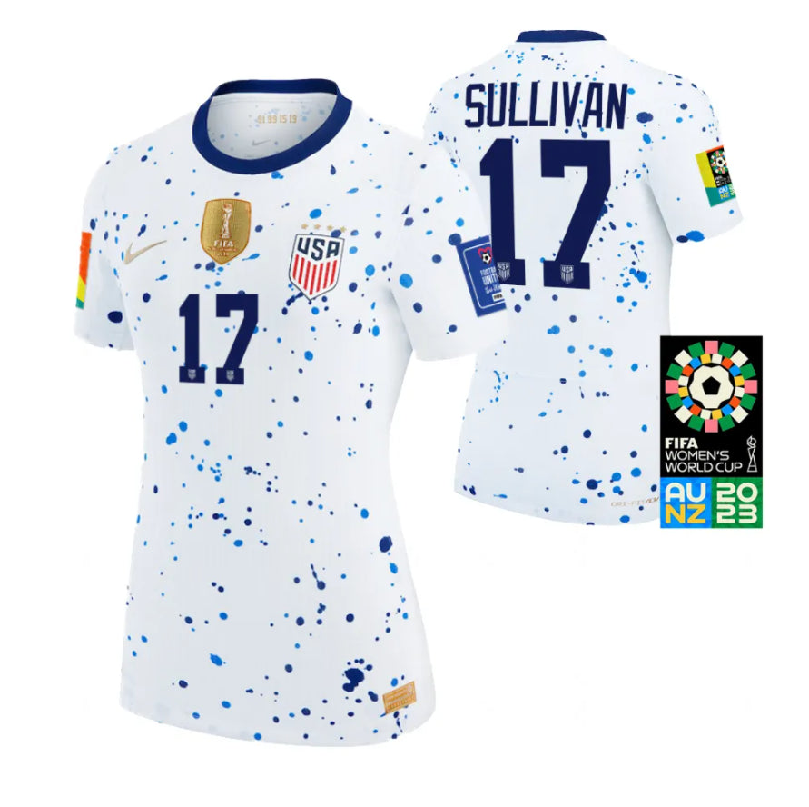 USA Women's Andi Sullivan 17 Home Soccer Jersey World Cup 2023