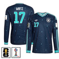 Germany Florian Wirtz 17 Long Sleeve Away Soccer Jersey World Cup 2026