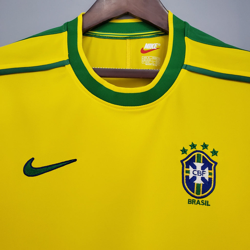 Brazil Ronaldinho 11 Home Retro Soccer Jersey World Cup 1998