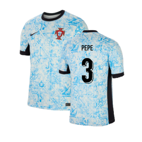 Portugal Pepe 3 Away Soccer Jersey Euro 2024