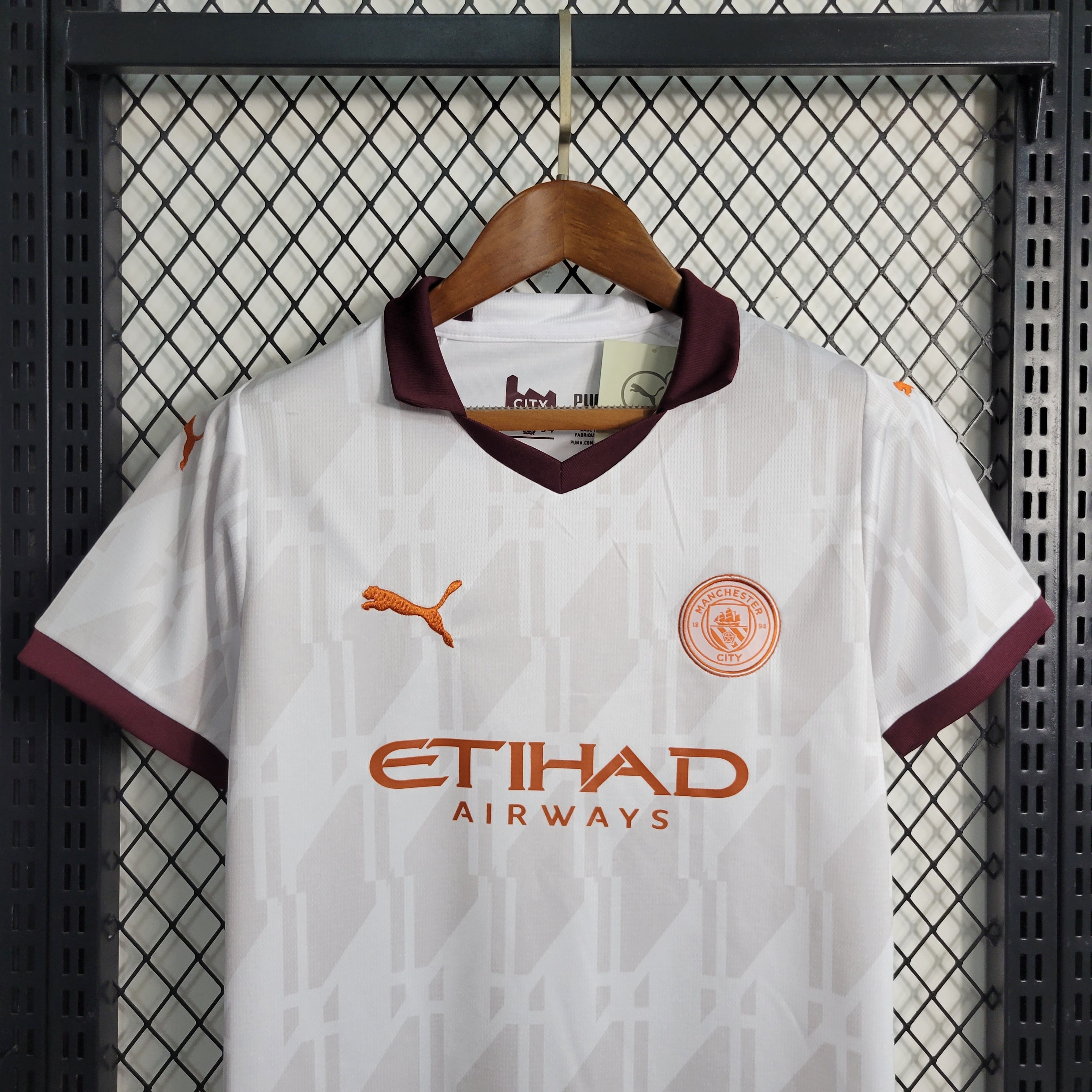 Man City Erling Haaland 9 Kids Away Soccer Jersey 2023/24
