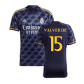 Real Madrid Federico Valverde 15 Away Soccer Jersey 2023/24