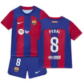 FC Barcelona Pedri 8 Kids Home Soccer Jersey 2023/24