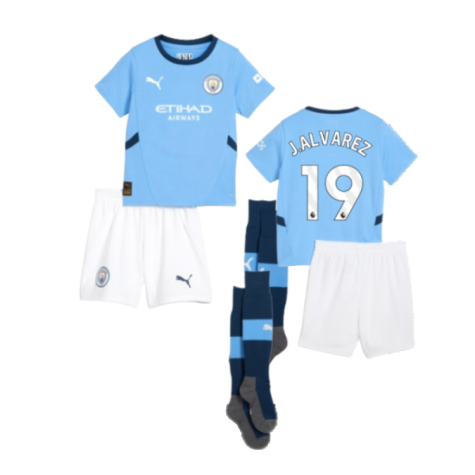 Man City Julián Álvarez 19 Kids Home Soccer Jersey 2024/25