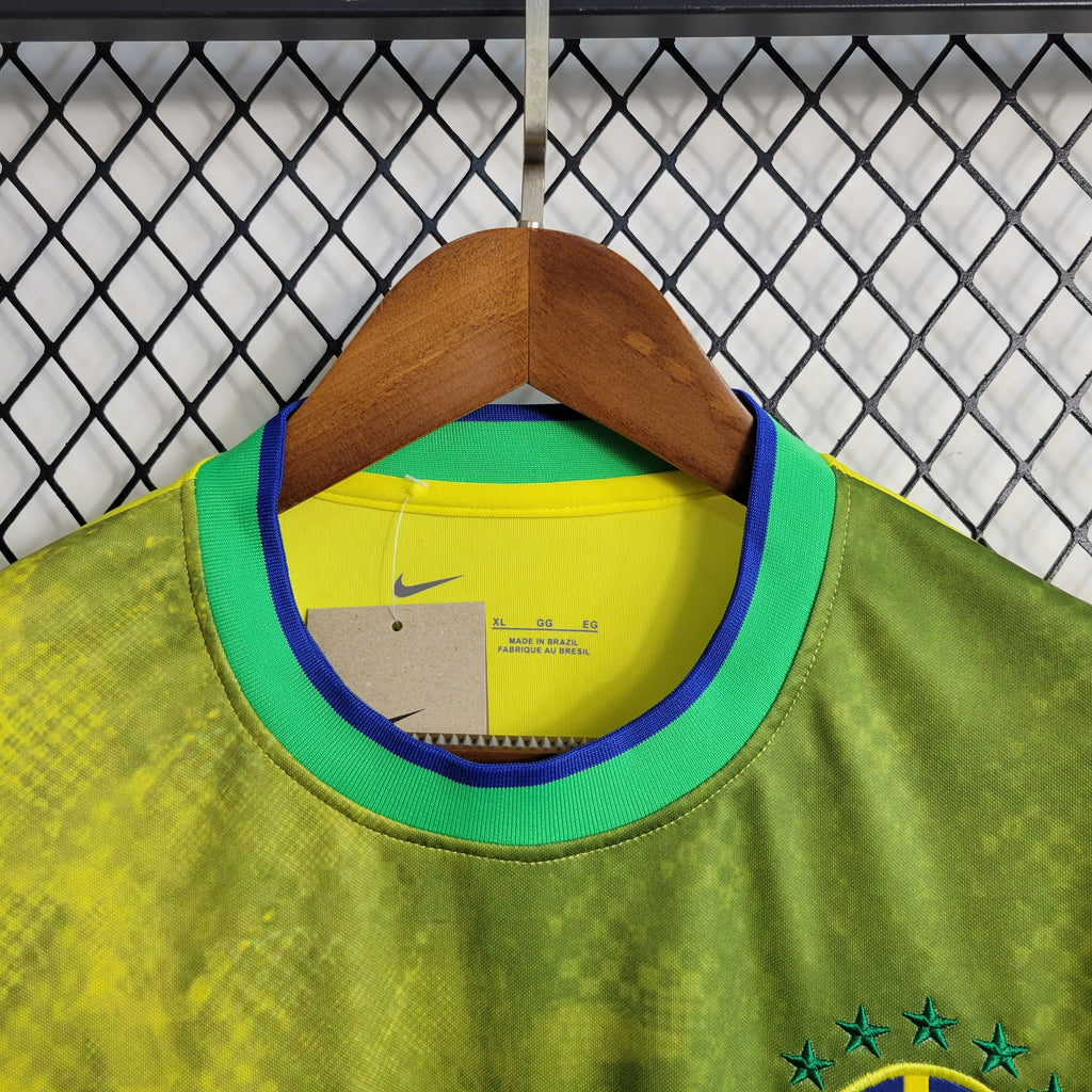 Brazil 'O Rei' Pelé Special Limited Edition Soccer Jersey - Yellow