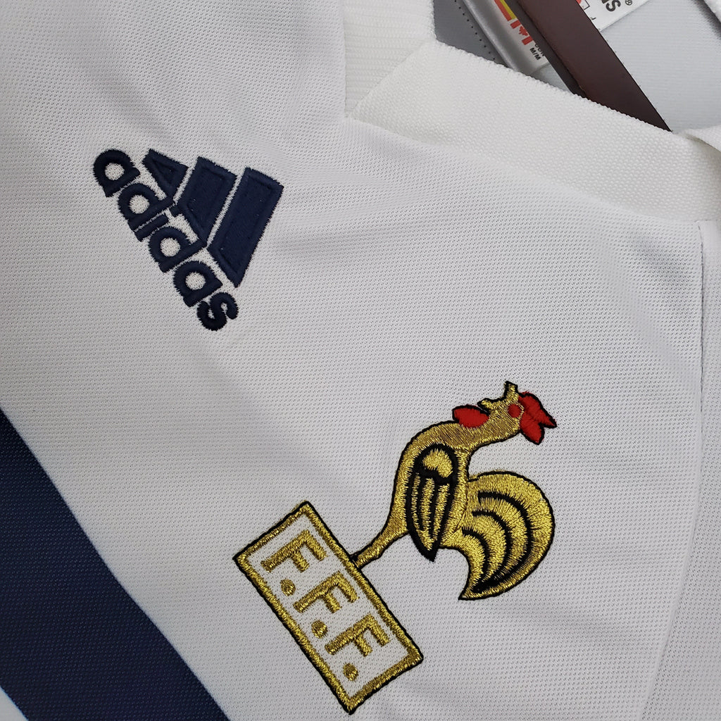 France Zinedine Zidane 10 Away Retro Soccer Jersey World Cup 1998