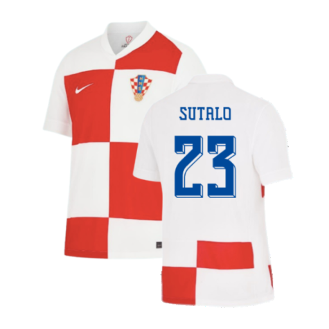 Croatia Josip Sutalo 23 Home Soccer Jersey Euro 2024