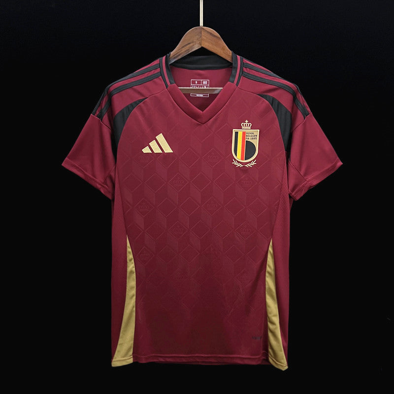 Belgium Kevin De Bruyne 7 Home Soccer Jersey UEFA Euro 2024