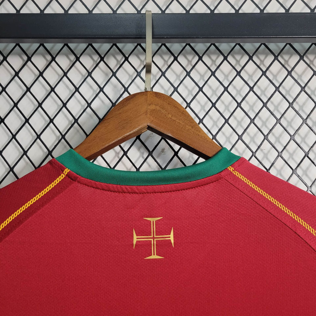 Portugal Retro Home Soccer Jersey World Cup 2006