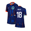 Netherlands Donyell Malen 18 Away Soccer Jersey Euro 2024