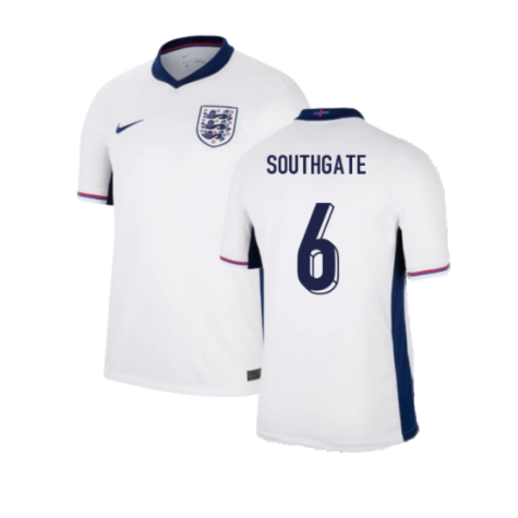 England Gareth Southgate 6 Home Soccer Jersey Euro 2024