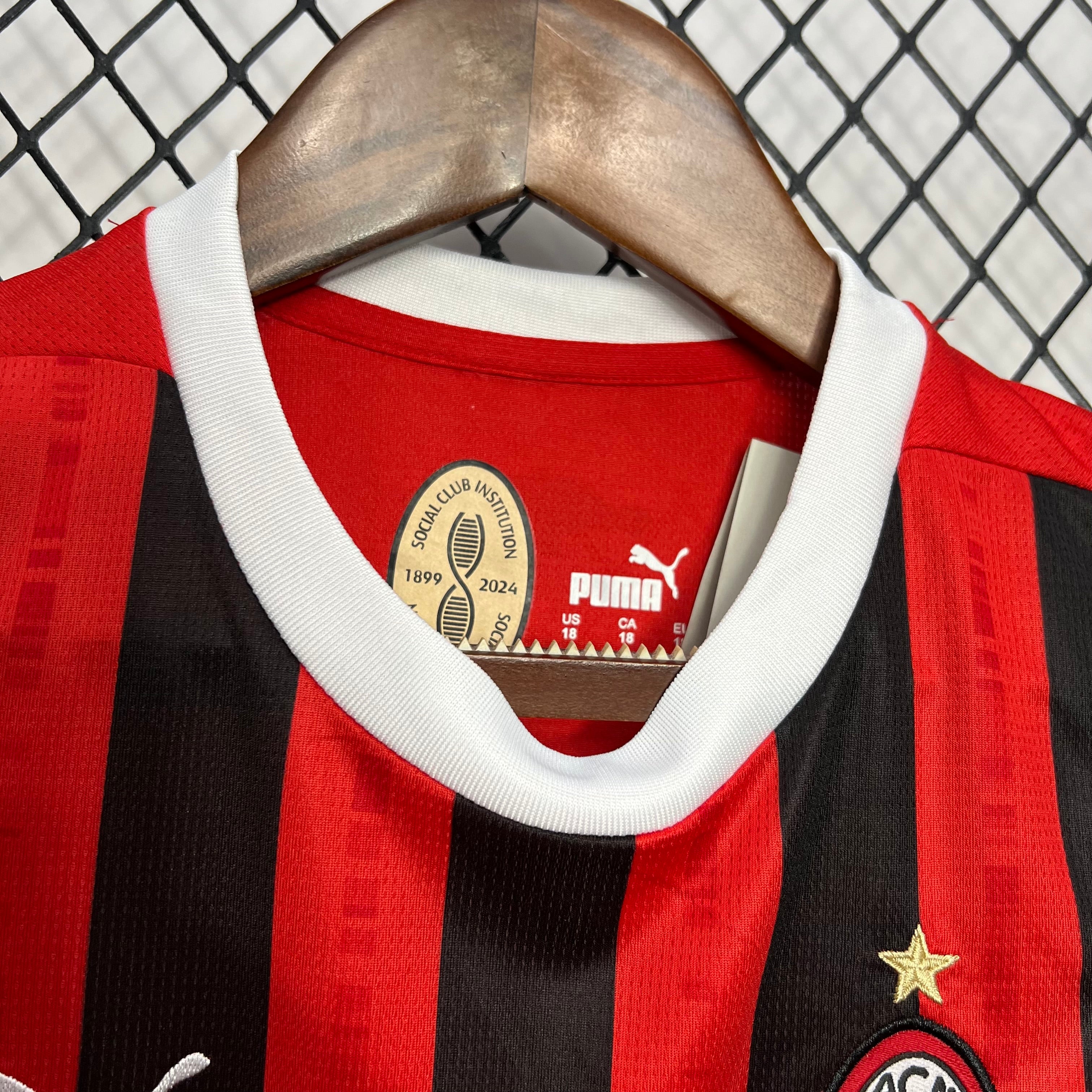 AC Milan Christian Pulisic 11 Kids Home Soccer Jersey 2024/25