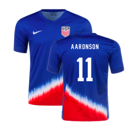 USA Brenden Aaronson 11 Away Soccer Jersey 2024/25