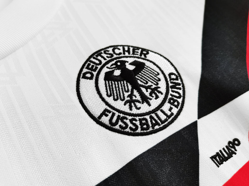 Germany Rudi Völler 9 Home Retro Soccer Jersey World Cup 1990