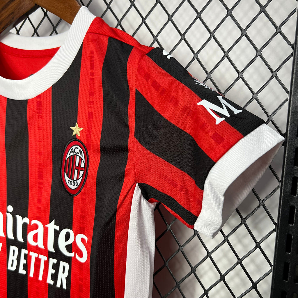 AC Milan Christian Pulisic 11 Kids Home Soccer Jersey 2024/25