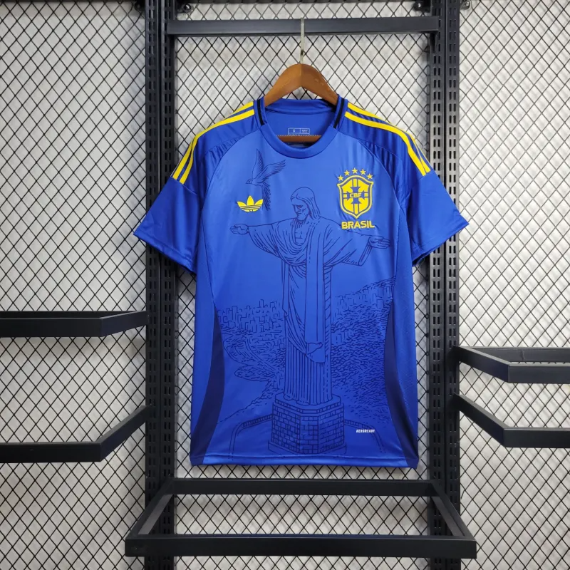 Brazil Jesus Christ the Redeemer Special Edition Soccer Jersey 2025-2026 - Blue
