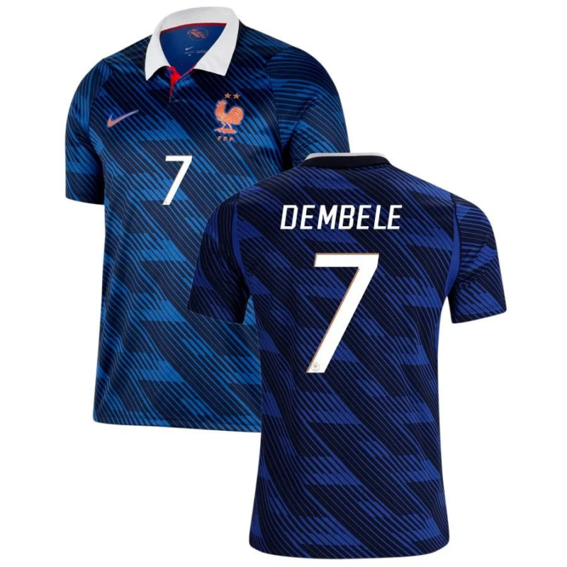 France Ousmane Dembélé 7 Home Soccer Jersey World Cup 2026