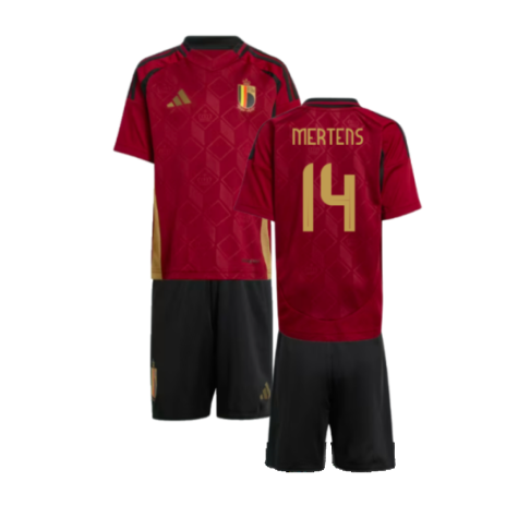 Belgium Dries Mertens 14 Kids Home Soccer Jersey Euro 2024