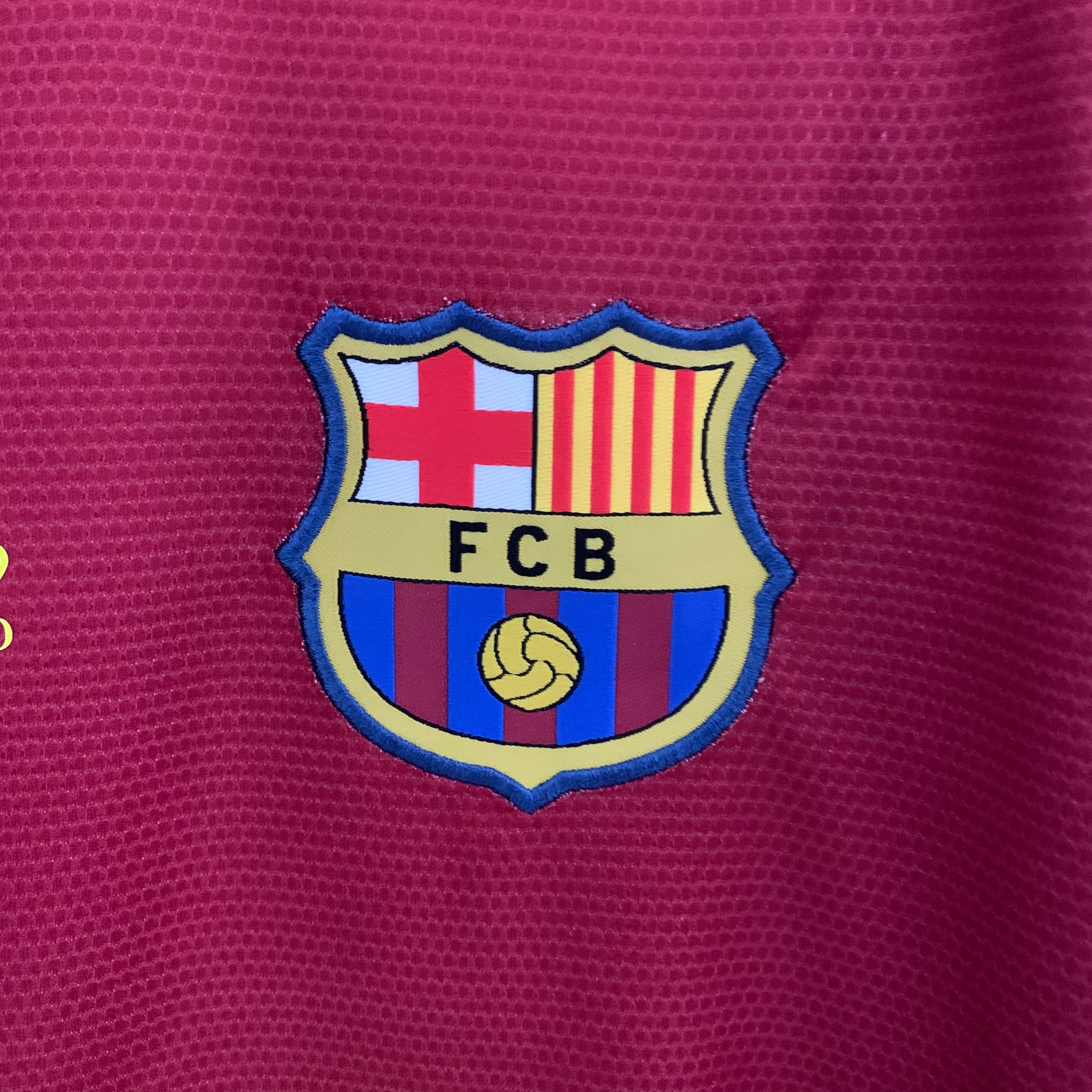 FC Barcelona Lionel Messi 10 UCL Final Retro Long Sleeve Home Soccer Jersey 2008-2009