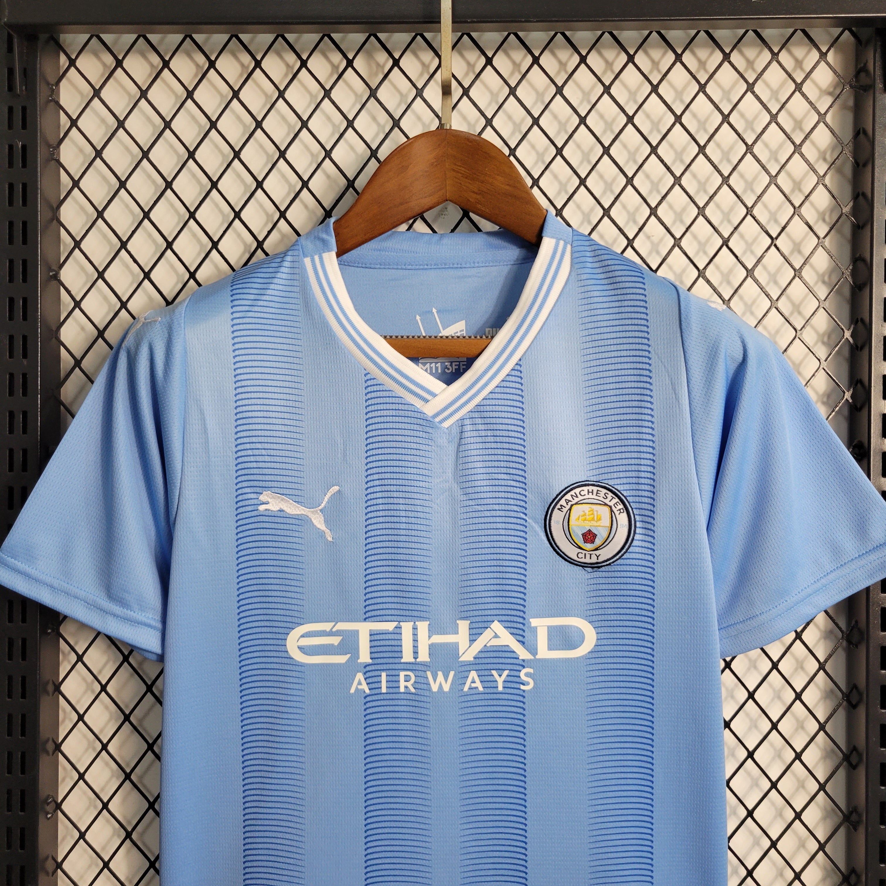 Man City Erling Haaland 9 Kids Home Soccer Jersey 2023/24